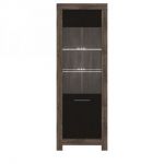 Пенал-витрина Гербор Белен REG1W Дуб ансберг + Дуб болотный коричневый (GRB-1056)