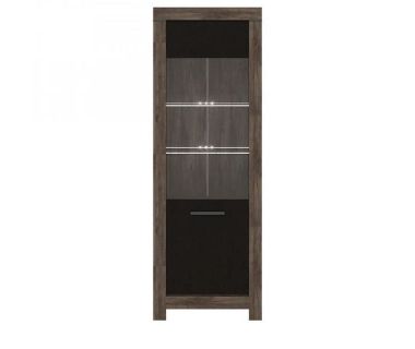 Пенал-вітрина Гербор Белен REG1W Дуб ансберг + Дуб болотний коричневий (GRB-1056)