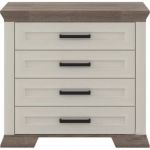 Комод у спальню Гербор Марсель KOM4S Ясен сніговий + Дуб сонома трюфель (GRB-1139)