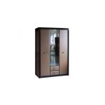 Шафа для одягу з дзеркалом Гербор Коен МДФ SZF3D2S Венге магія + Штрокс темний (GRB-1422)