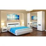 Комплект модульний до спальні BRW (БРВ) Ацтека N77817 Білий + Білий глянець (GRB-1625)