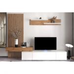 Модульная стенка для гостиной Гербор Ребека плюс Дуб артизан + Нимфея альба (GRB-1921)