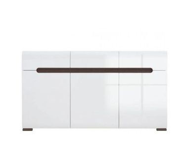 Комод в гостиную BRW (БРВ) Ацтека KOM3D3S/8/15 N Белый + Белый глянец (GRB-1528) Комод в гостиную BRW (БРВ) Ацтека KOM3D3S/8/15 N Белый + Белый глянец (GRB-1528)