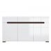 Комод у вітальню BRW (БРВ) Ацтека KOM3D3S/8/15 N Білий + Білий глянець (GRB-1528)
