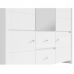 Шкаф в спальню с зеркалом BRW (БРВ) Кристина SZF5D2S Белый + Белый глянец (GRB-1797)