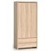 Шафа розстібна з ящиками BRW (БРВ) Каспіан REG2D2S Дуб сонома (GRB-1715)