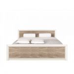 Ліжко двоспальне (без підстави під матрац) BRW (БРВ) Коен 2 LOZ/180 180x200 см Сосна аризонська + Дуб корабельний (GRB-1550)