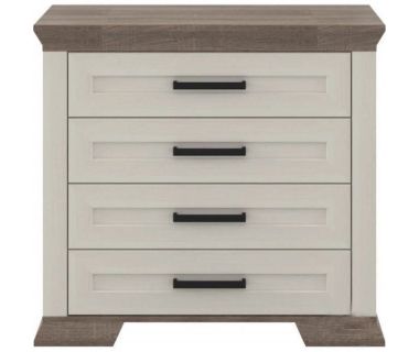 Комод у спальню Гербор Марсель KOM4S Ясен сніговий + Дуб сонома трюфель (GRB-1139)