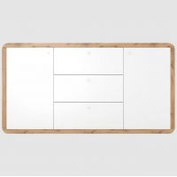 Комод у вітальню Гербор Скі КОМ2D3S Німфея альба + Дуб аппалачі (GRB-1158)