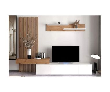 Модульная стенка для гостиной Гербор Ребека плюс Дуб артизан + Нимфея альба (GRB-1921)