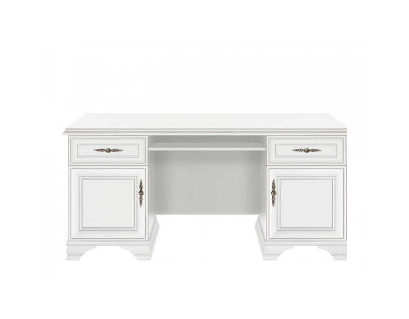 Стіл комп'ютерний BRW (БРВ) Кентуккі BIU2D2S Білий альпійський (GRB-1771)