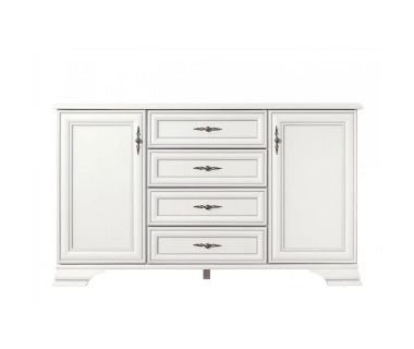 Комод у вітальню BRW (БРВ) Кентуккі KOM2D4S Білий альпійський (GRB-1498)