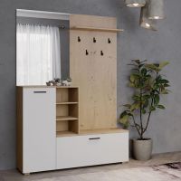 Передпокій модульний із дзеркалом Гербор Ветланда II Сосна антична + Білий альпійський (GRB-1866)