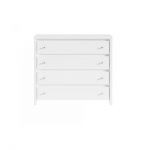 Комод в спальню BRW (БРВ) Кристина KOM4S Белый + Белый глянец (GRB-1491)