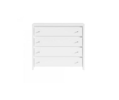 Комод в спальню BRW (БРВ) Кристина KOM4S Белый + Белый глянец (GRB-1491)