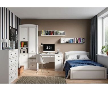 Комплект модульный в спальню Гербор Салерно N100004 Белый (GRB-1042)