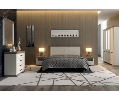 Комплект модульний в спальню Гербор Марсель N100011 Ясен сніговий + трюфель сонома дуб (GRB-1206)