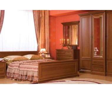 Комплект модульний в спальню Гербор Соната N100008 Каштан (GRB-1207)