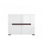 Комод у вітальню BRW (БРВ)Ацтека REG4D/8/11 Білий + Білий глянець (GRB-1529)