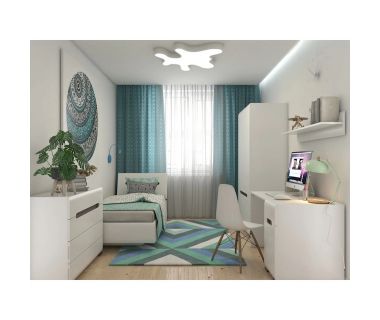 Набор мебели в детскую BRW (БРВ) Ацтека Белый + Белый глянец (GRB-1621)