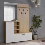 Передпокій модульний із дзеркалом Гербор Ветланда II Сосна антична + Білий альпійський (GRB-1866)