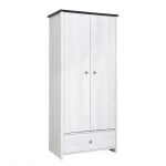 Шкаф распашной с ящиком BRW (БРВ) Порто SZF2D1S Джанни + Сосна ларико (GRB-1835)