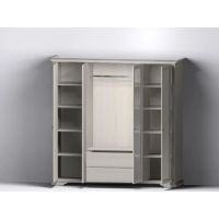 Шафа розстібна з ящиками Гербор Уайт 4D(2S) Ясен сніжний + Сосна срібна (GRB-1414)