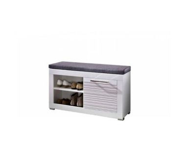 Тумба для обуви BRW (БРВ) Флеймс REG1D/5/9 Белый + Белый глянец (GRB-1978) Тумба для обуви BRW (БРВ) Флеймс REG1D/5/9 Белый + Белый глянец (GRB-1978)