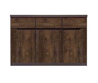 Комод в гостиную BRW (БРВ) Джули KOM3D3S Венге магия + Дуб конкордия (GRB-1519)