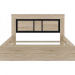 Кровать двуспальная (без основания под матрас) Гербор Сара LOZ160 160x200 см Дуб сонома + Антрацит (GRB-1192)