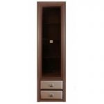 Пенал-витрина Гербор Коэн МДФ REG1W2S Венге магия + Штрокс темный (GRB-1064)