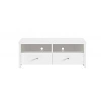 Тумба под телевизор BRW (БРВ) Кристина RTV2S/120 Белый + Белый глянец (GRB-1967)