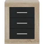 Тумба прикроватная Гербор Сара KOM3S Дуб сонома + Антрацит (GRB-1371)