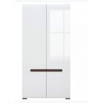 Шафа розстібна для одягу BRW (БРВ) Ацтека SZF2D/21/11 Білий + Білий глянець (GRB-1655)