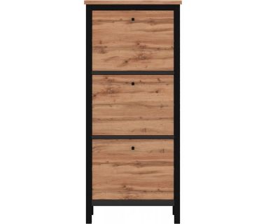 Тумба для обуви Гербор Чос BUT3D Дуб Тахо + Черный (GRB-1351) Тумба для обуви Гербор Чос BUT3D Дуб Тахо + Черный (GRB-1351)