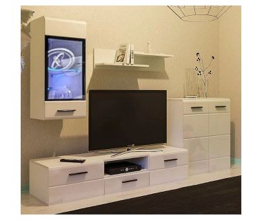 Модульная стенка для гостиной с подсветкой BRW (БРВ) Аляска Нимфея альба + Белый глянец (GRB-1894) Модульная стенка для гостиной с подсветкой BRW (БРВ) Аляска Нимфея альба + Белый глянец (GRB-1894)