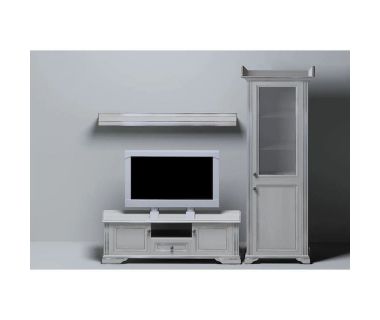 Модульна стінка для вітальні Гербор Уайт Ясен сніжний Сосна срібна (GRB-1212)