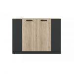Тумба офисная Гербор Офис Нью KOM4D Антрацит + Дуб сонома (GRB-1379)