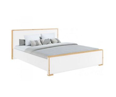 Кровать двуспальная (без основания под матрас) Гербор Бука LOZ160 160x200 см Нимфея альба + Дуб артизан (GRB-1534)