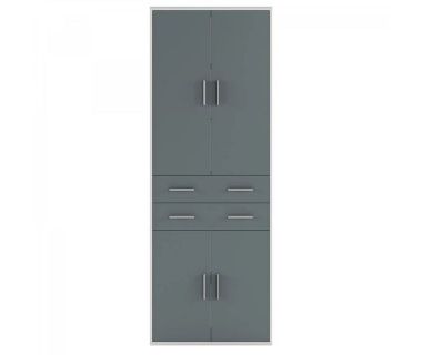 Пенал закрытый с ящиками Гербор Каби REG 4D2S/220 Пепельный + Антрацит (GRB-1242)