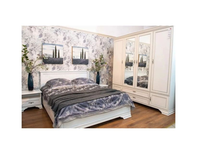 Комплект модульний до спальні BRW (БРВ) Кентуккі N77798 Білий альпійський (GRB-1749)