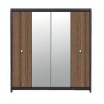 Шкаф для одежды с зеркалом BRW (БРВ) Лорен SZF4D Венге магия + Монтеверде (GRB-1807)