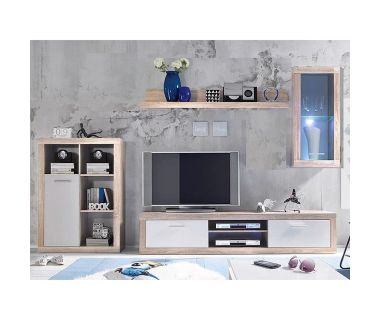 Модульная стенка для гостиной BRW (БРВ) Барселона Дуб сонома + Нимфея альба (GRB-1900) Модульная стенка для гостиной BRW (БРВ) Барселона Дуб сонома + Нимфея альба (GRB-1900)