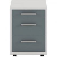 Тумба офісна під стіл Гербор Кабі KON 3S Попелястий + Антрацит (GRB-1383)