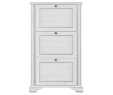 Тумба для взуття Гербор Уайт 3D Ясен сніговий + Сосна срібна (GRB-1339)