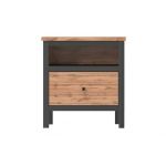 Тумба прикроватная Гербор Чос KOM1S Дуб Тахо + Черный (GRB-1387)