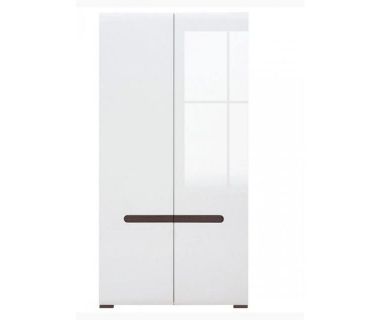 Шафа розстібна для одягу BRW (БРВ) Ацтека SZF2D/21/11 Білий + Білий глянець (GRB-1655)