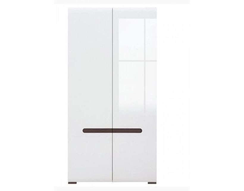 Шафа розстібна для одягу BRW (БРВ) Ацтека SZF2D/21/11 Білий + Білий глянець (GRB-1655)