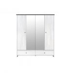 Шкаф с зеркалом в спальню BRW (БРВ) Порто SZF2D2L2S Джанни + Сосна ларико (GRB-1836)