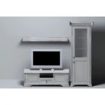 Модульная стенка для гостиной Гербор Уайт Ясен снежный + Сосная серебряная (GRB-1212)